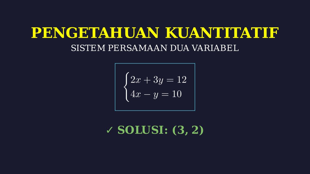 Sistem Persamaan Dua Variabel