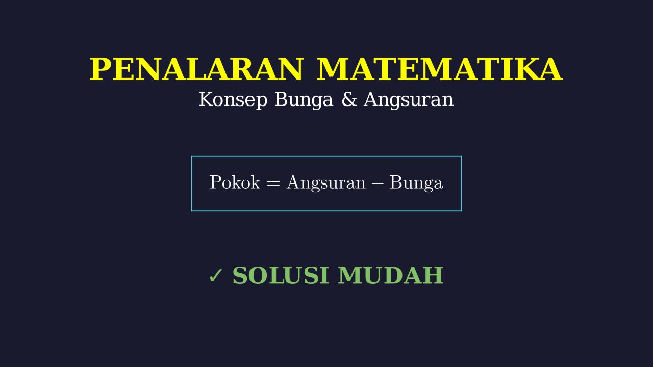 Menghitung Angsuran dan Biaya Pokok