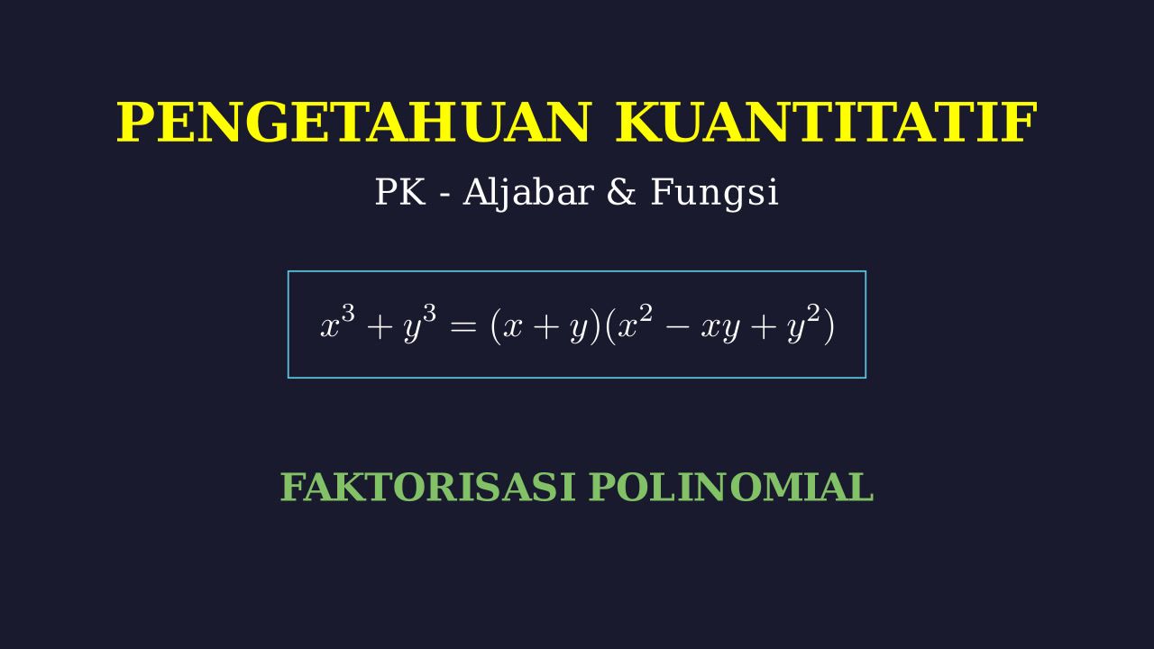 Pemfaktoran x³ + y³