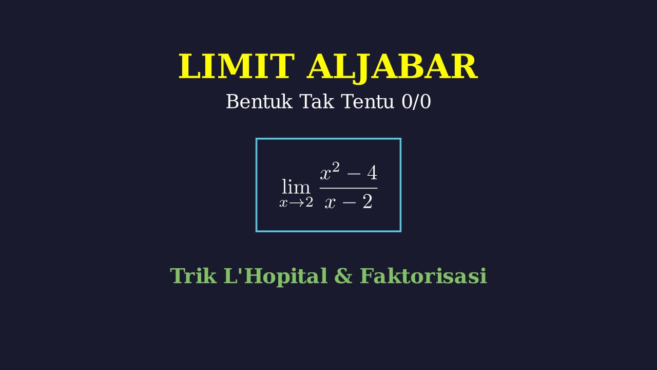 Limit: Faktorisasi dan Aturan L'Hopital