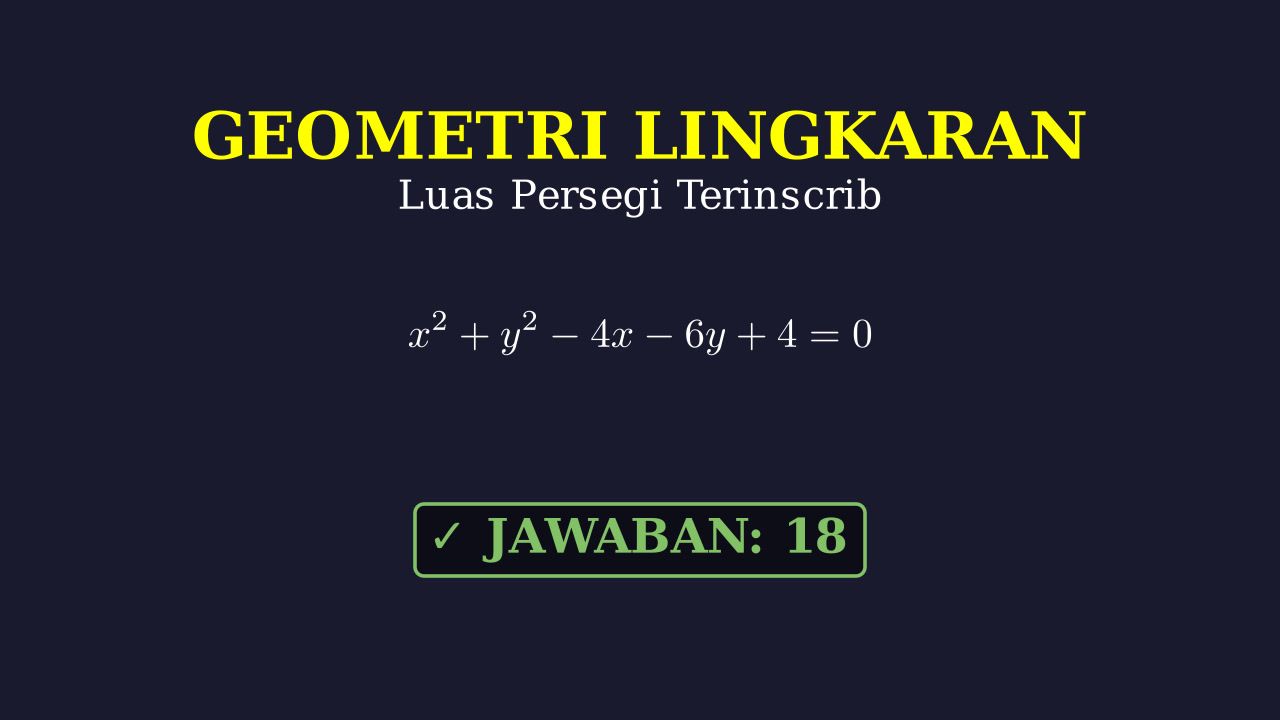 Luas Persegi Dalam Lingkaran