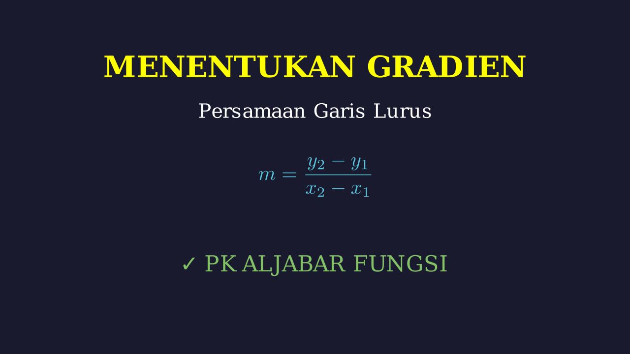 Gradien: Konsep dan Contoh Soal