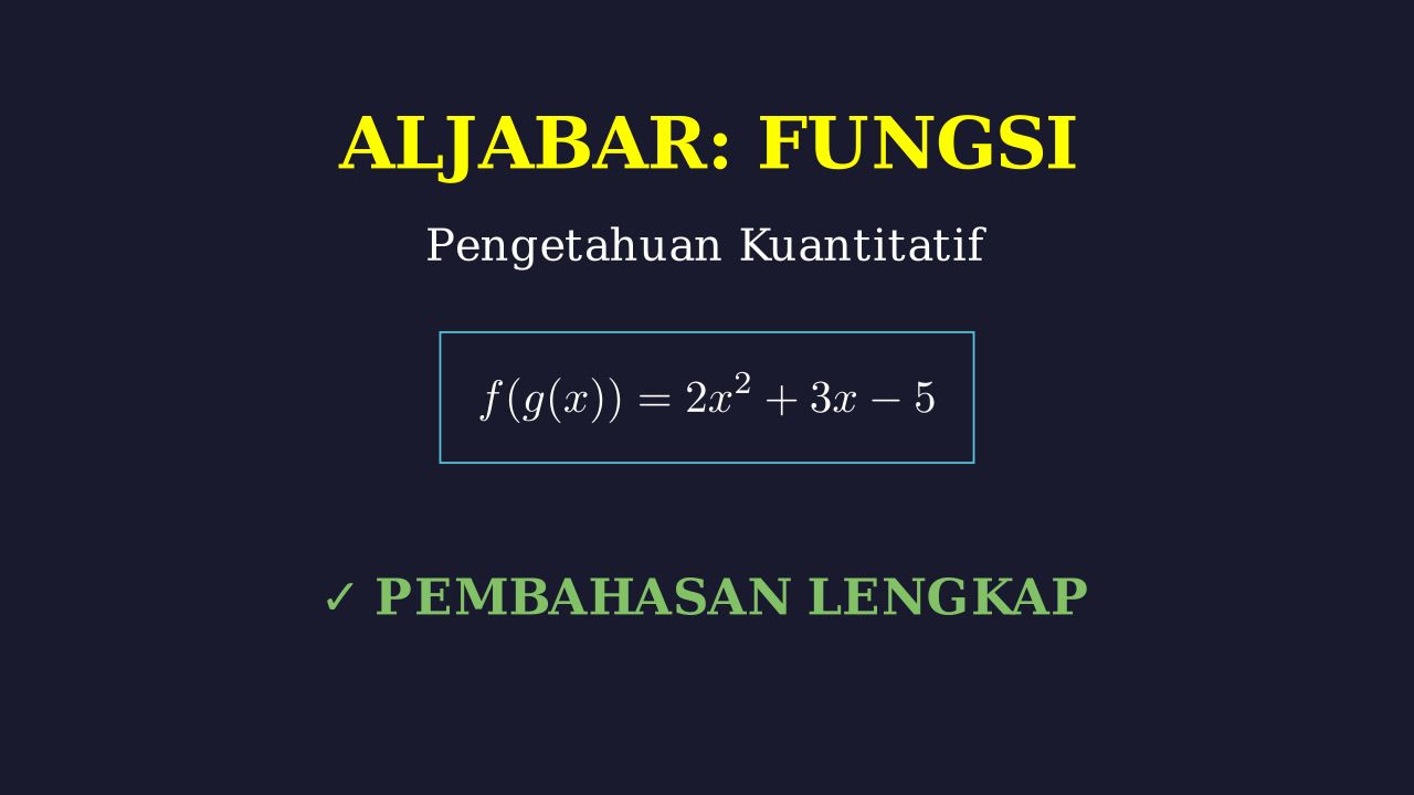 Langkah Menyelesaikan Soal Fungsi