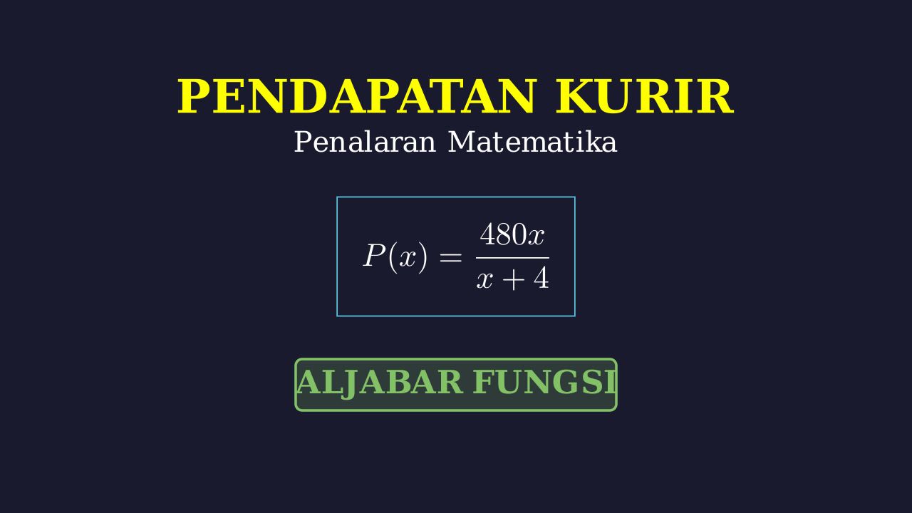 Fungsi Pendapatan Kurir