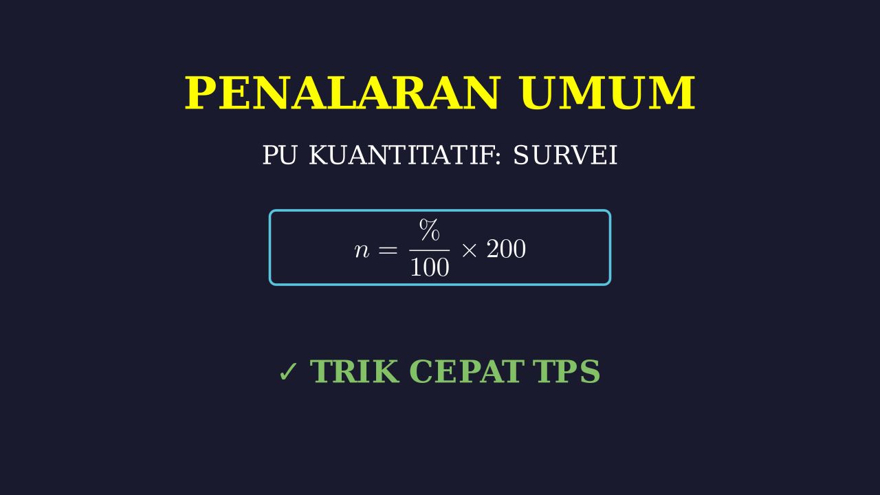 TPS Penalaran Umum: Analisis Data Survei