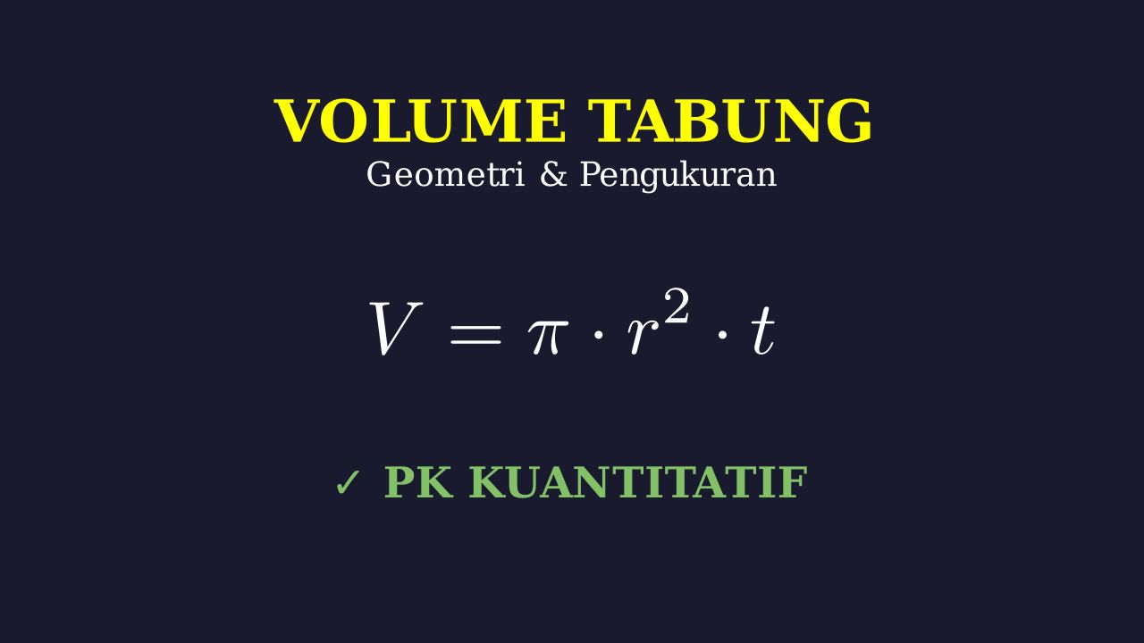 Menghitung Volume Tabung