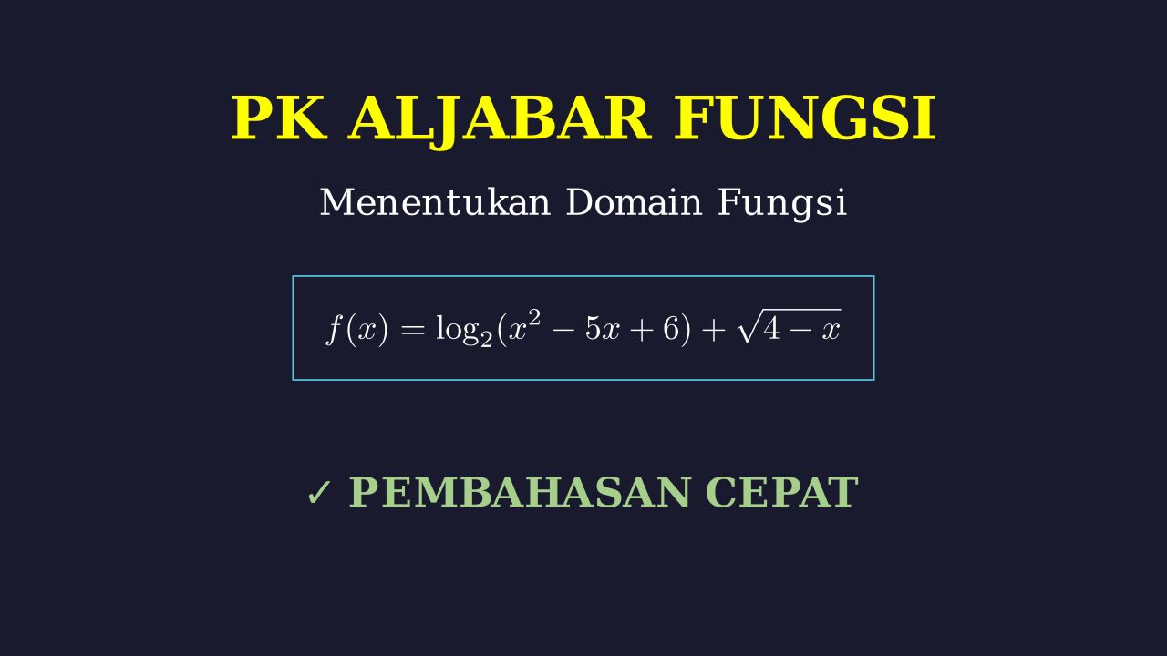 Domain Fungsi: Logaritma & Akar