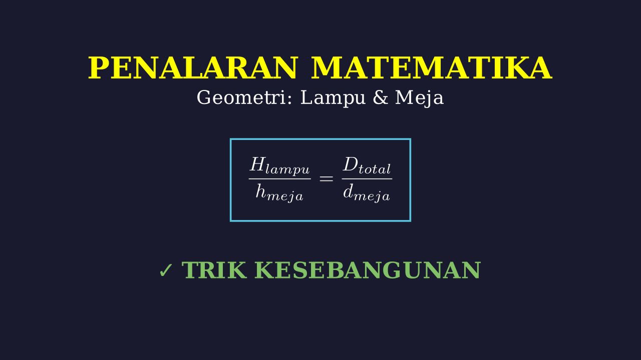 Geometri: Bayangan Meja Segitiga