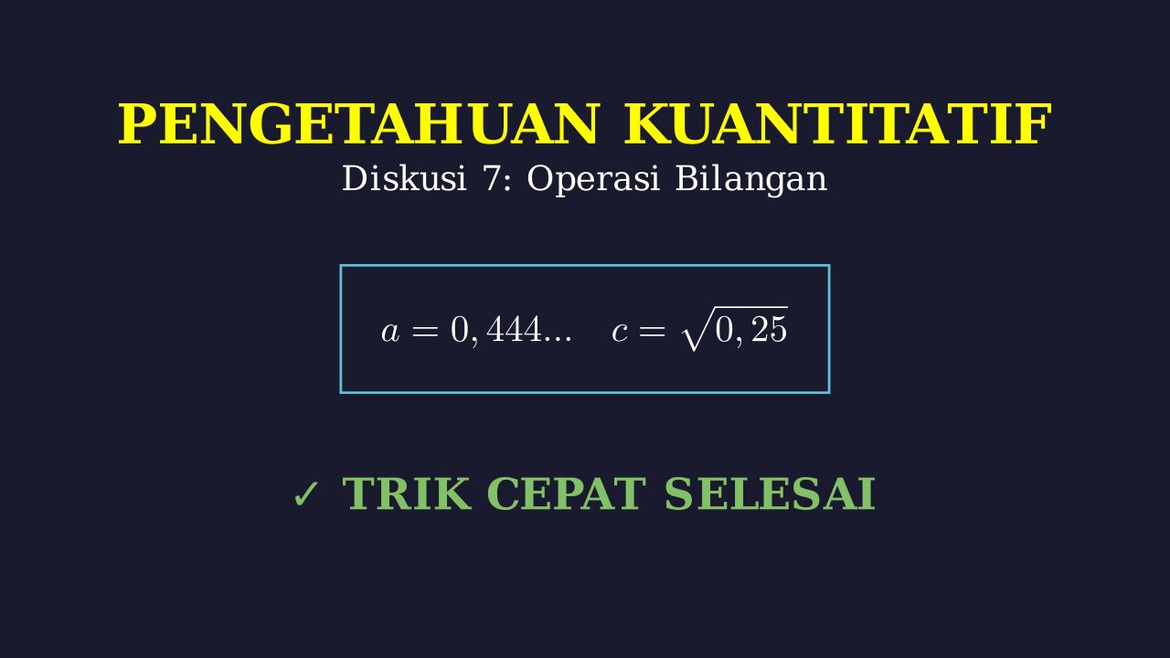 Desimal Berulang: Pengetahuan Kuantitatif