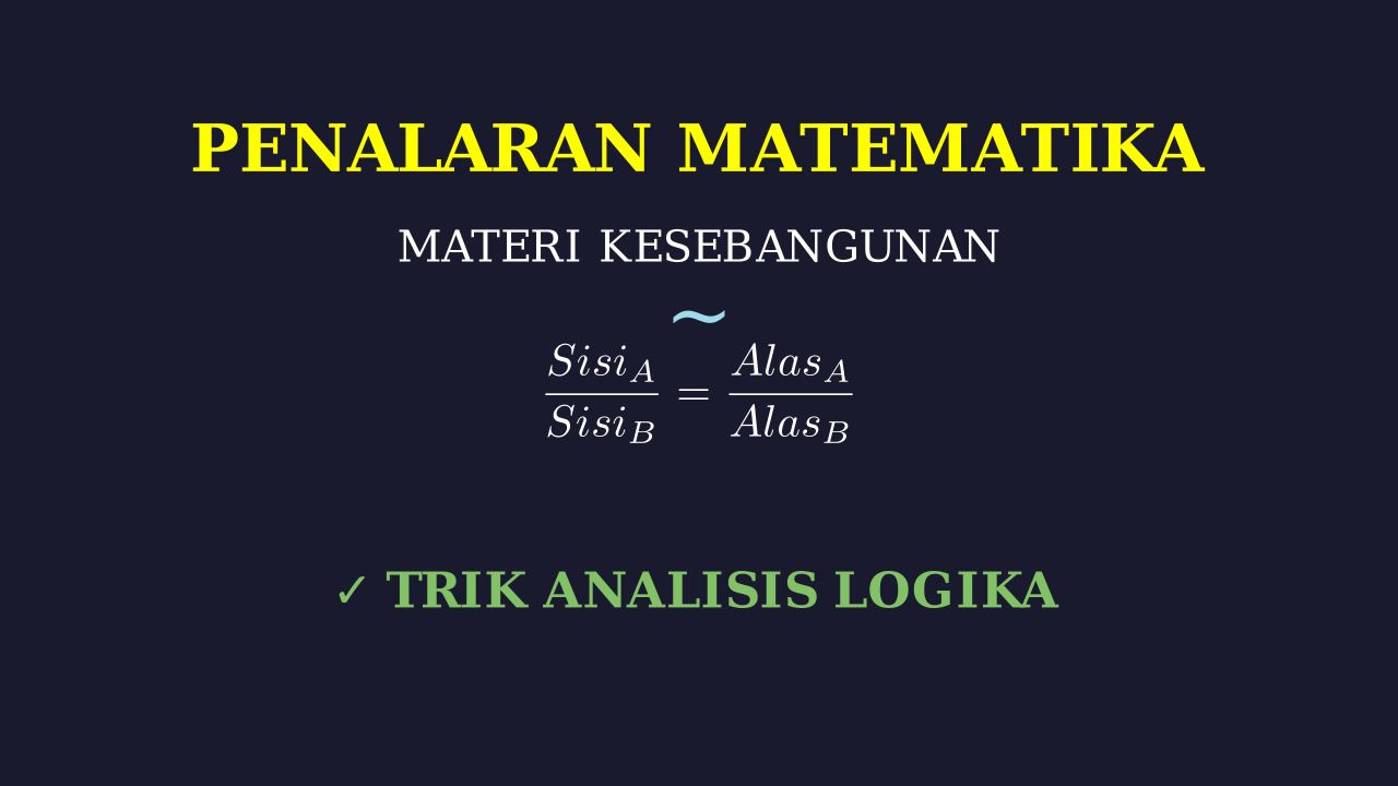 Kesebangunan: Penalaran Matematika