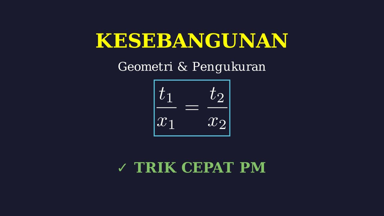 Kesebangunan: Similaritas Segitiga