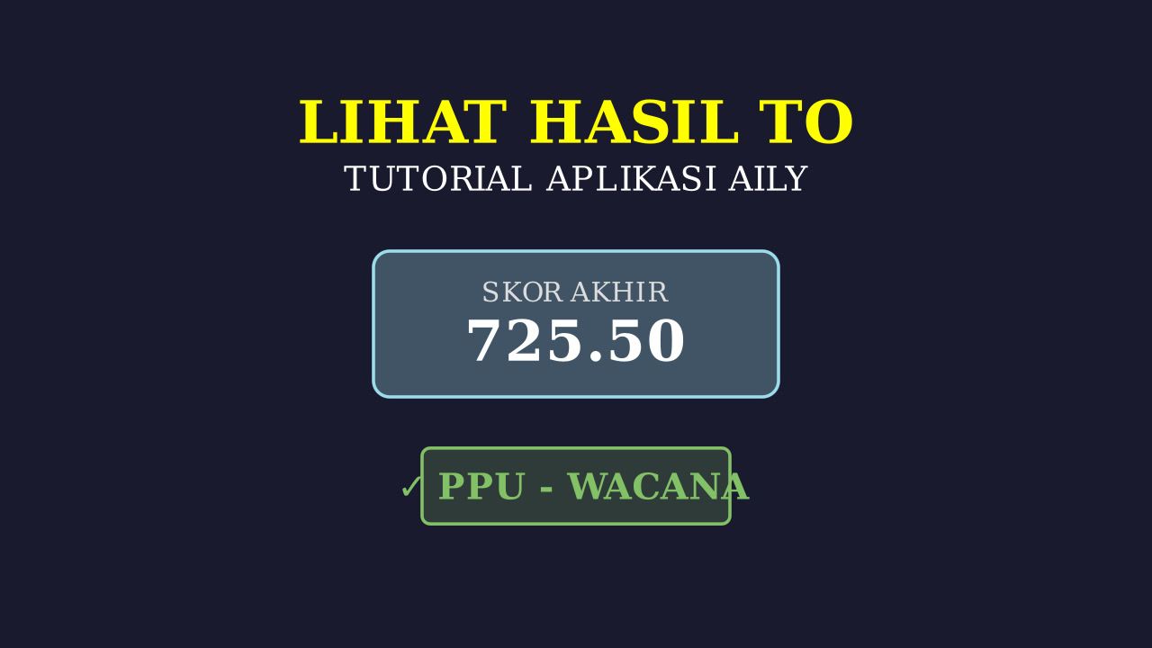 Cara Cek Hasil TO Aily