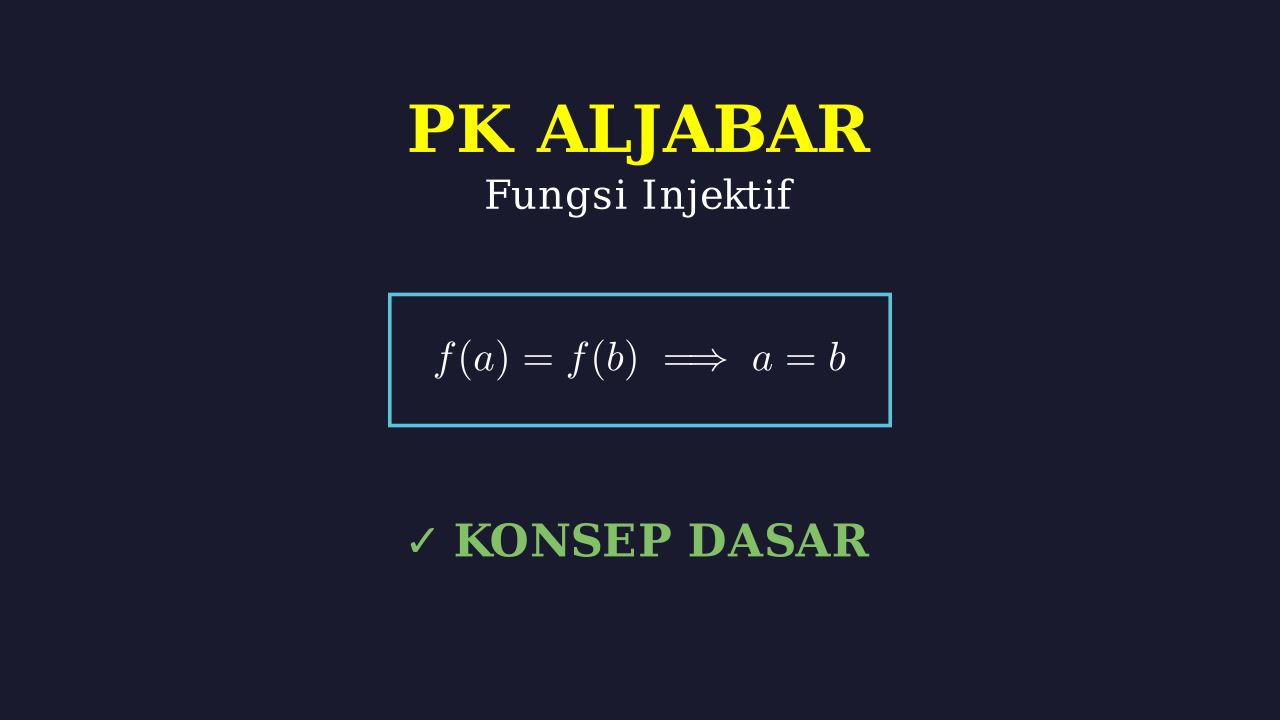 Fungsi Injektif: Fungsi Satu-Satu