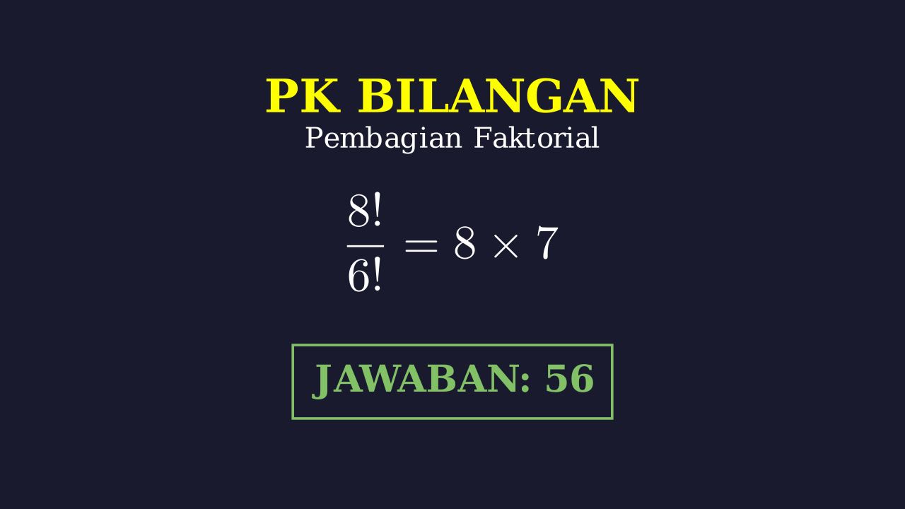 Menghitung Pembagian Faktorial
