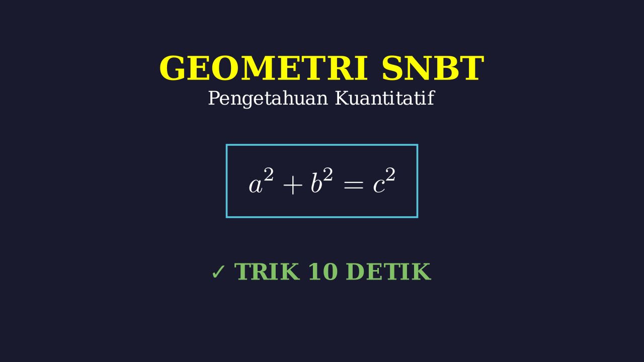 Geometri Datar dan Ruang: Persiapan UTBK SNBT