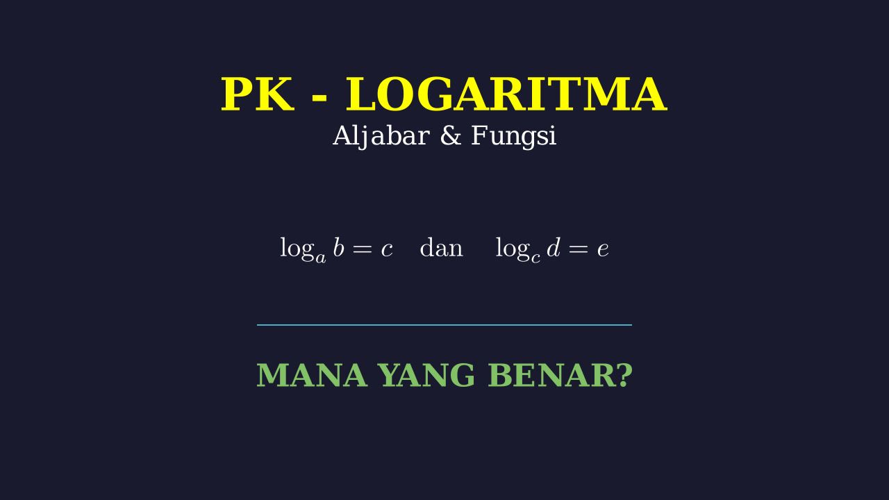 Logaritma: Menentukan Hubungan Variabel