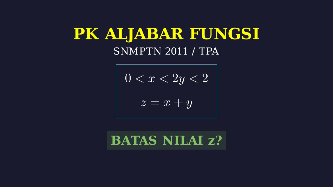 Menentukan Rentang Nilai Pertidaksamaan
