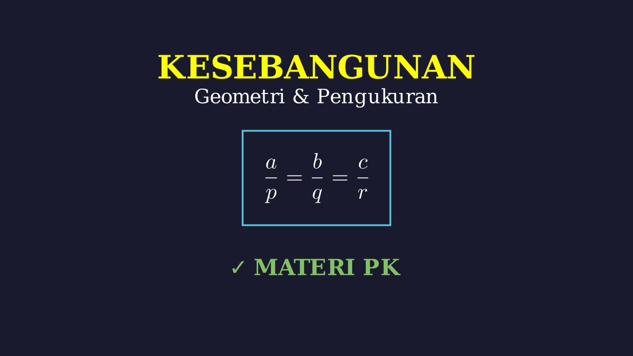 Konsep Kesebangunan