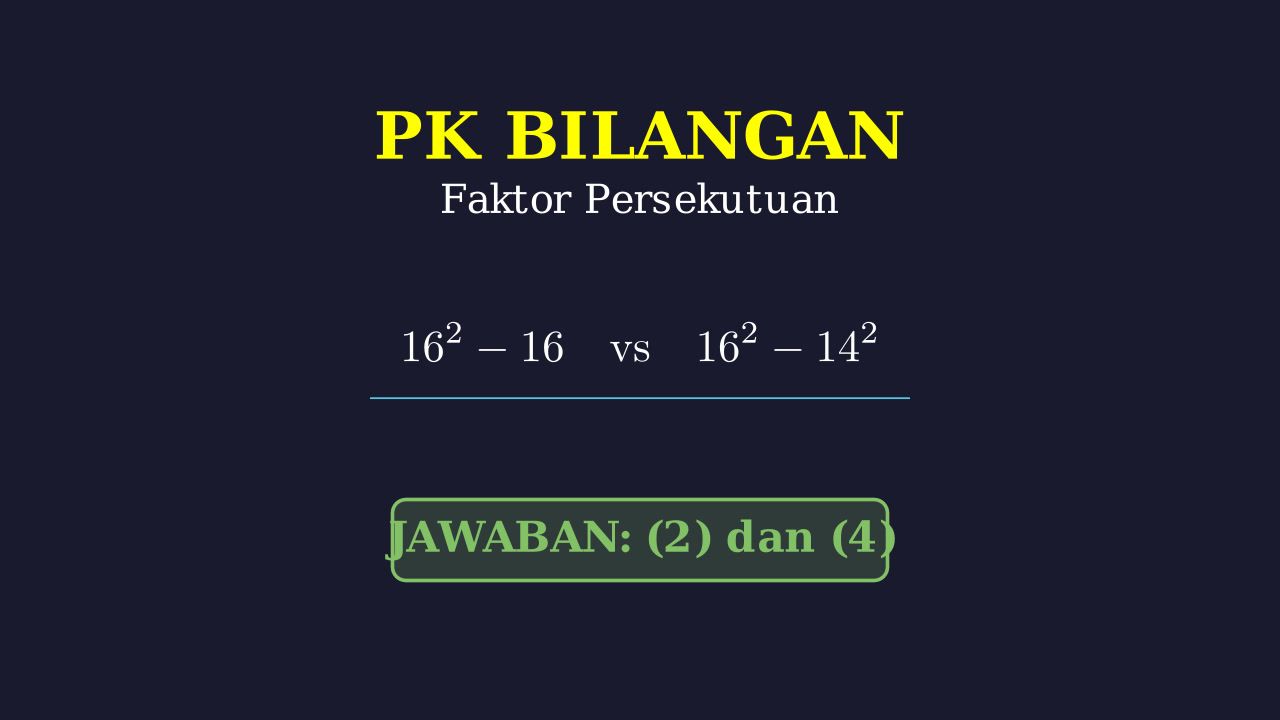 Menentukan Faktor Persekutuan
