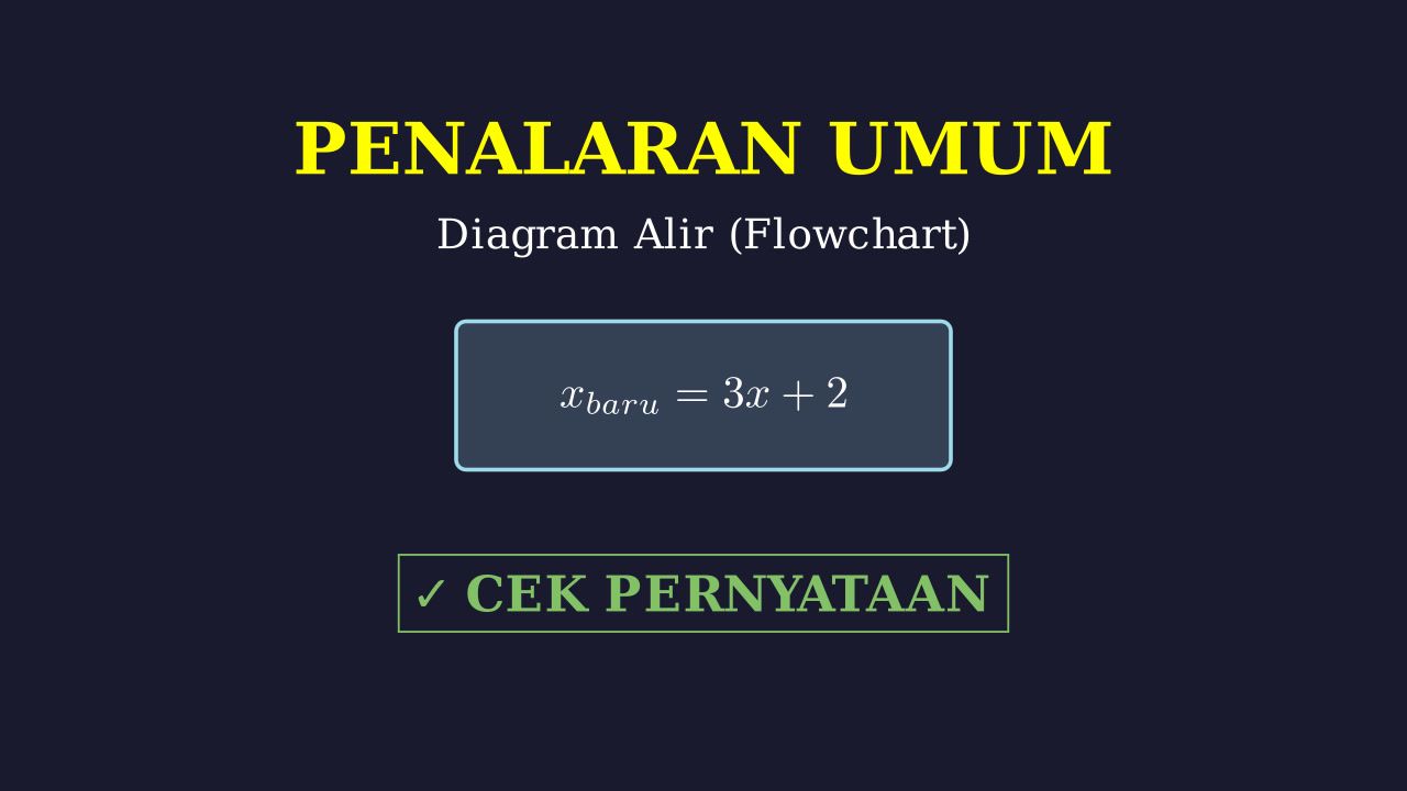 Penelusuran Flowchart: Logika dan Nilai Variabel