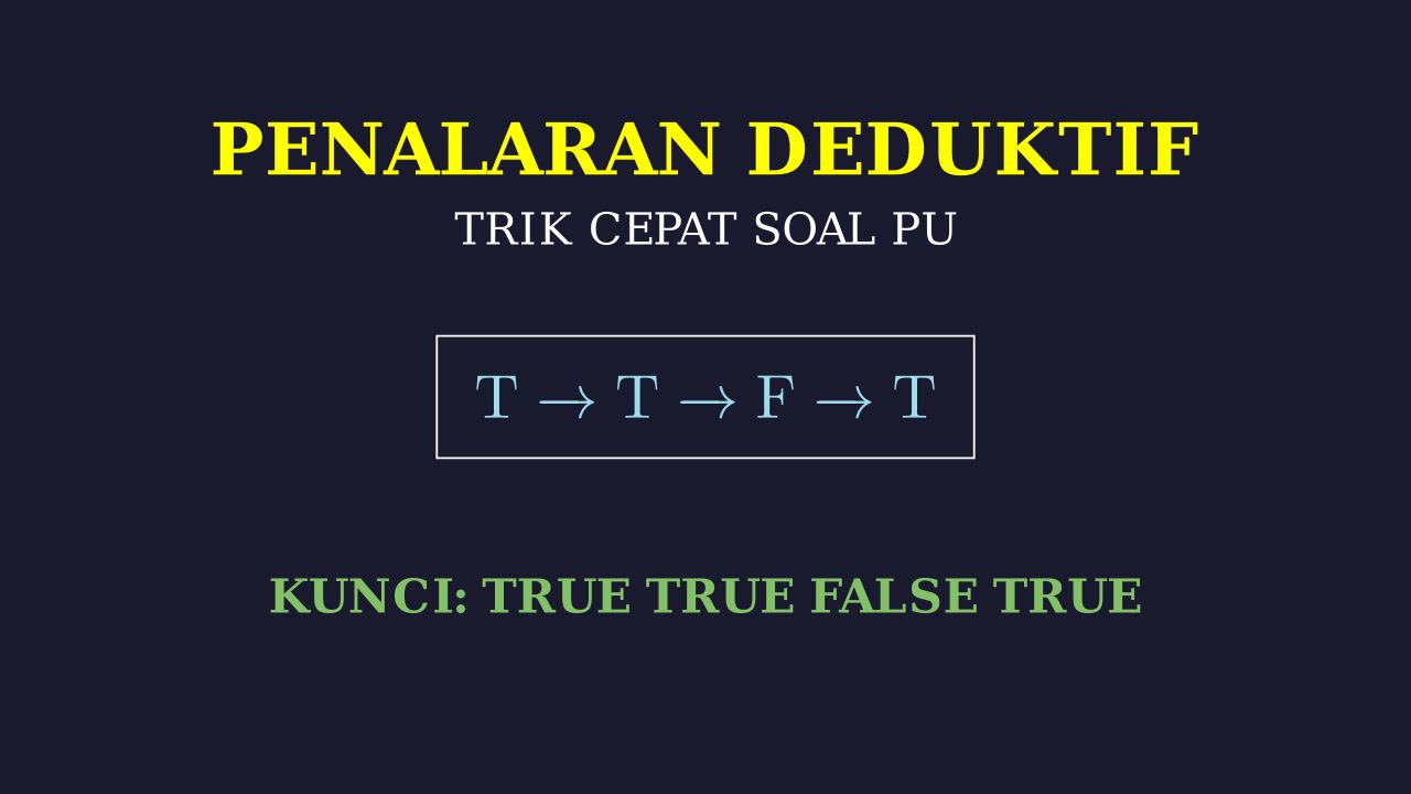 Trik Cepat Menjawab Soal Benar-Salah