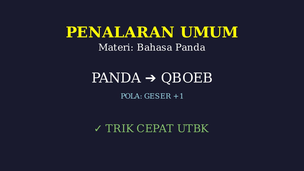 Bahasa Panda: Logika Kriptografi