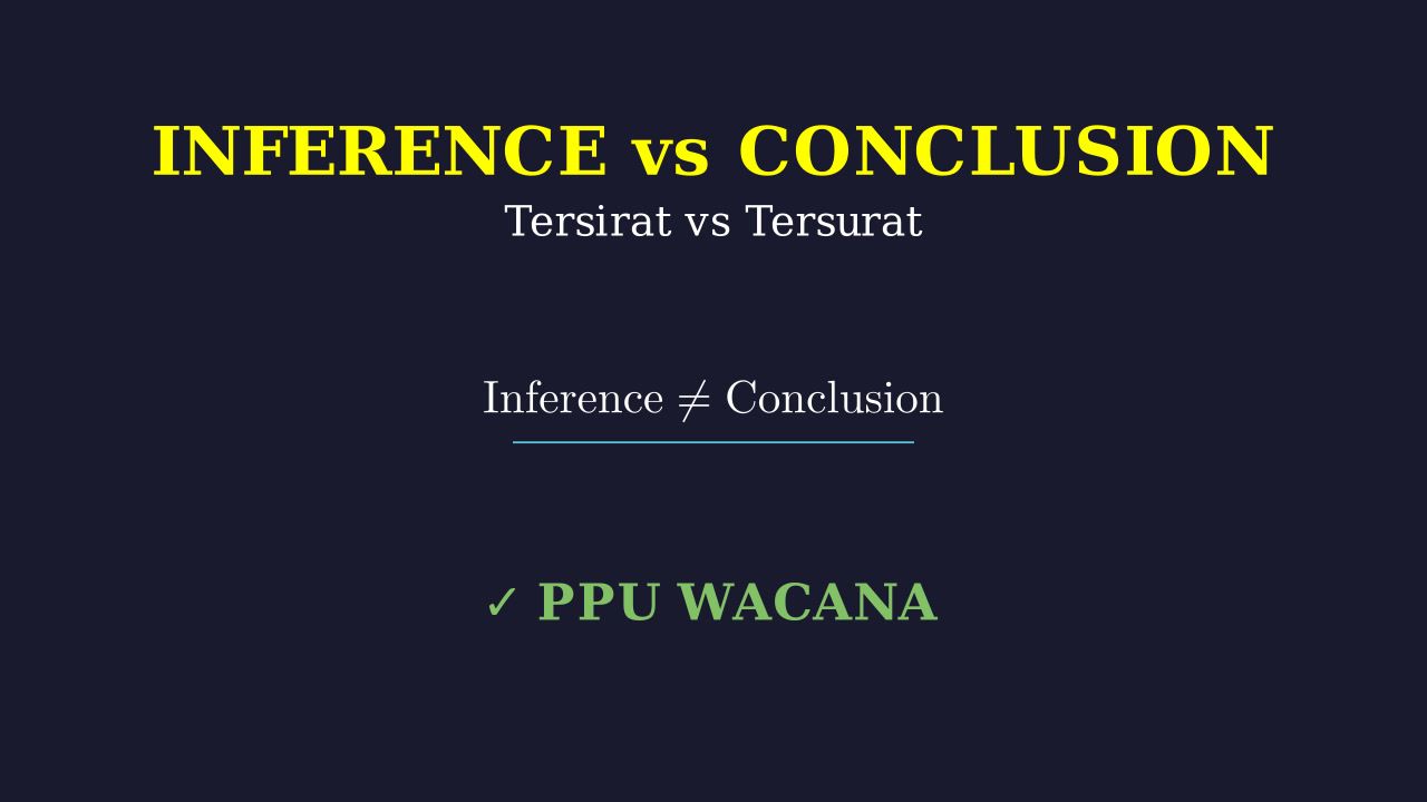 Perbedaan Inference dan Conclusion