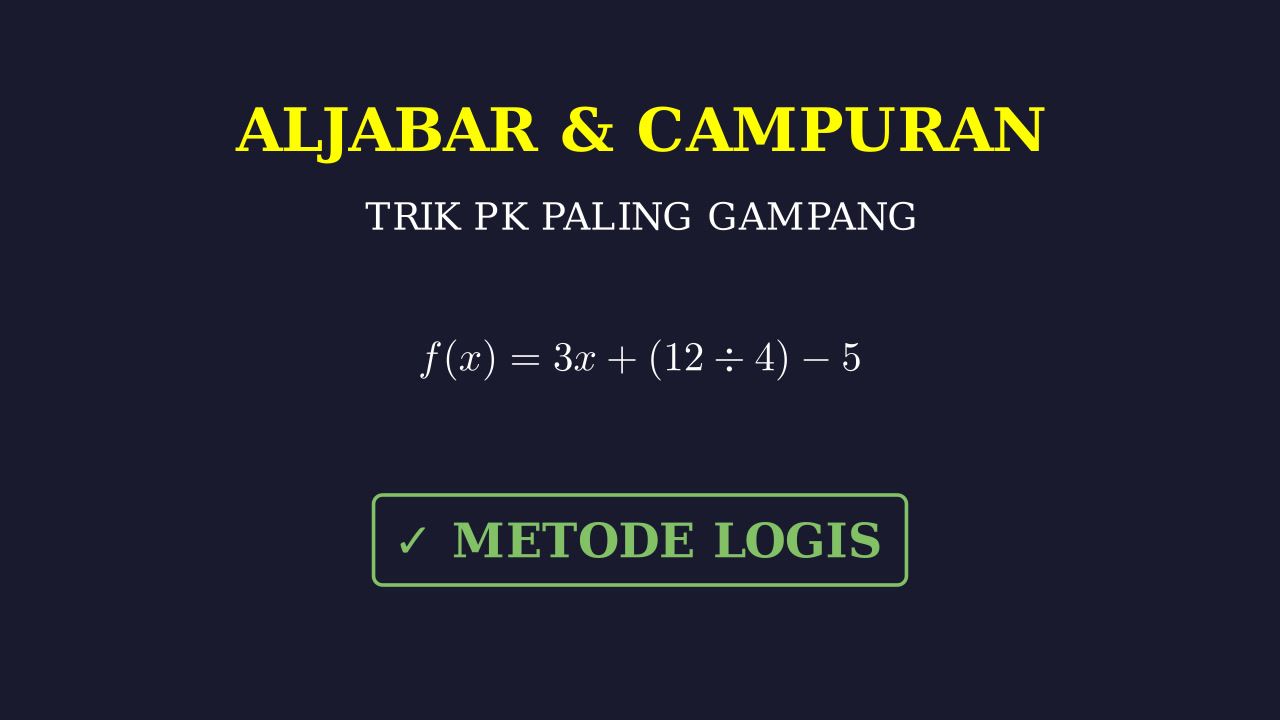 Aljabar & Operasi Hitung Campuran: Cara Logis