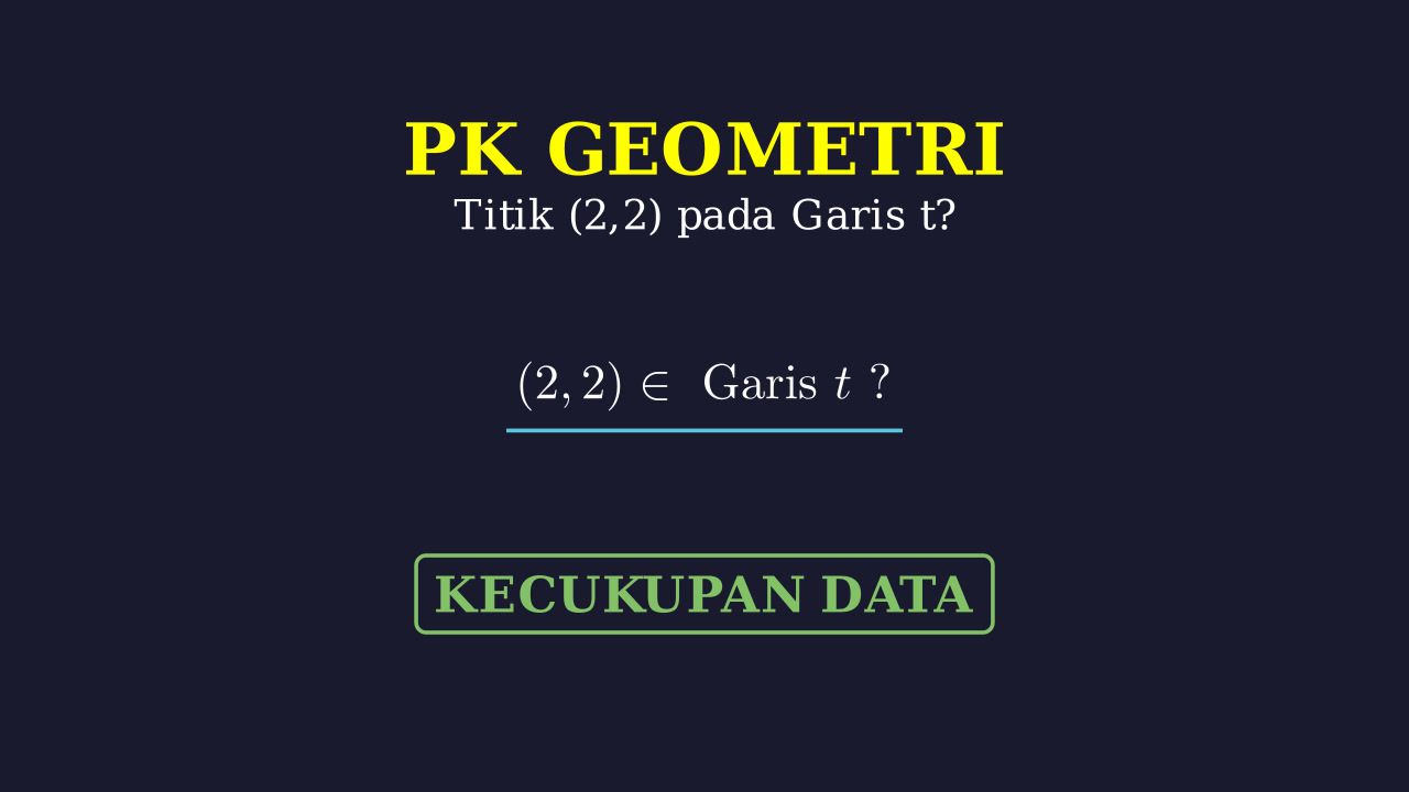Geometri Koordinat: Titik pada Garis