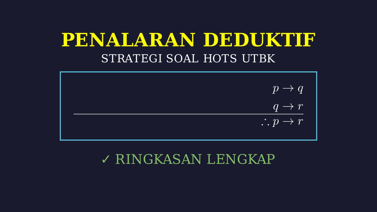 Materi UTBK: Level Menengah Hingga HOTS