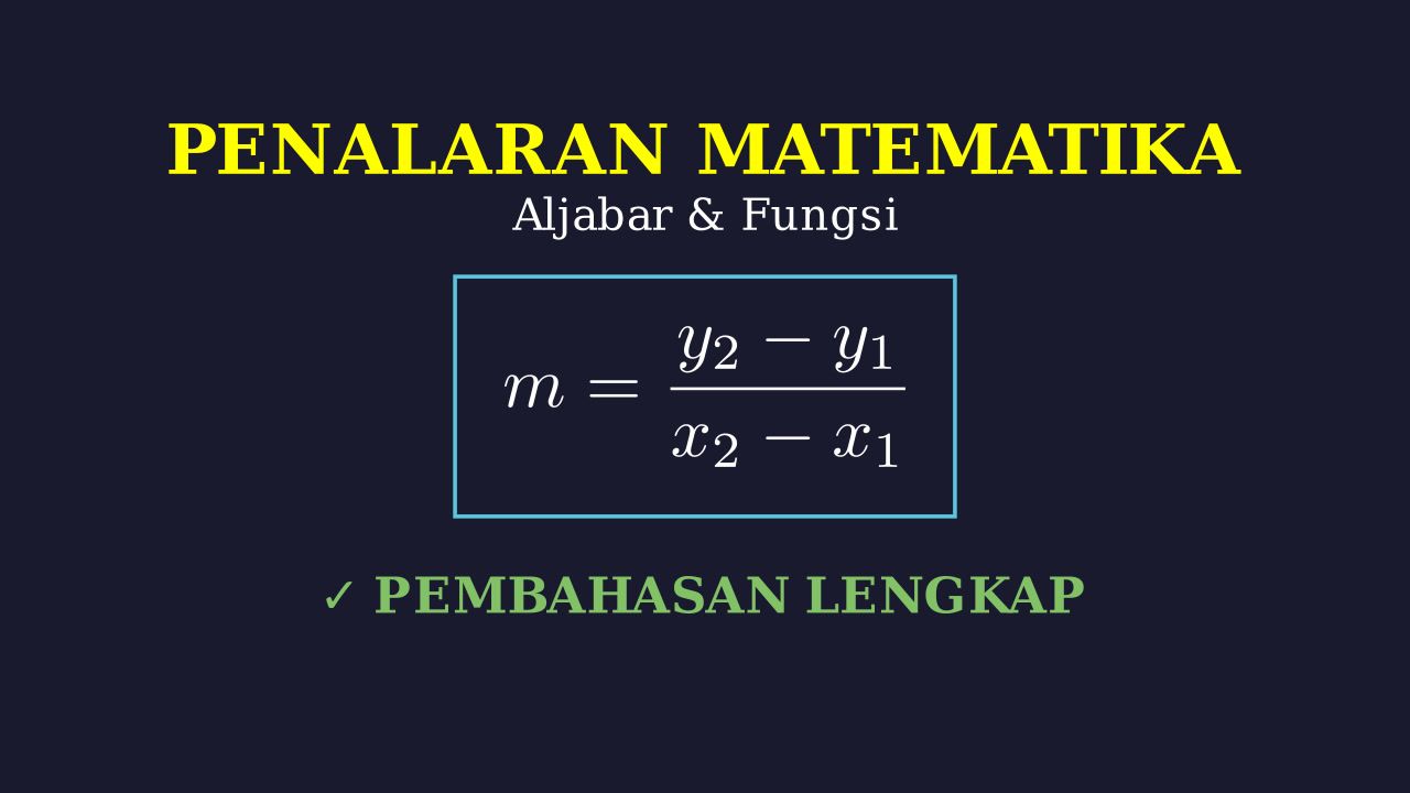 Pemetaan, Gradien, dan Persamaan Garis Lurus