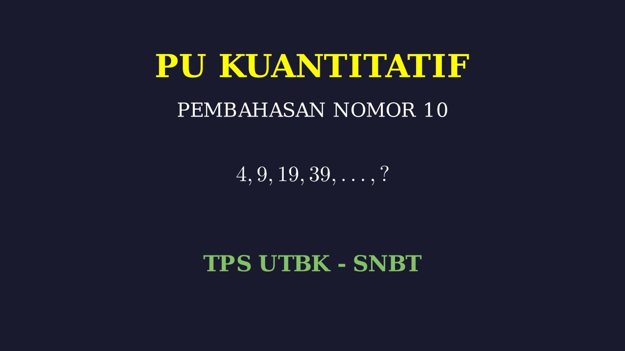 Pembahasan Soal Nomor 10