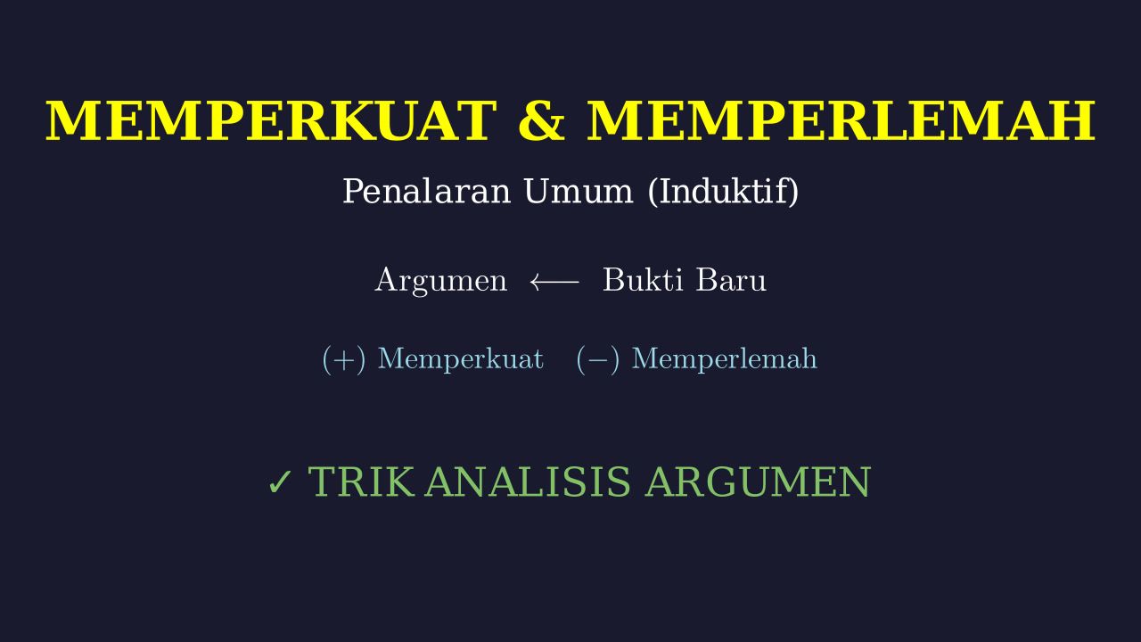 Memperlemah dan Memperkuat Argumen