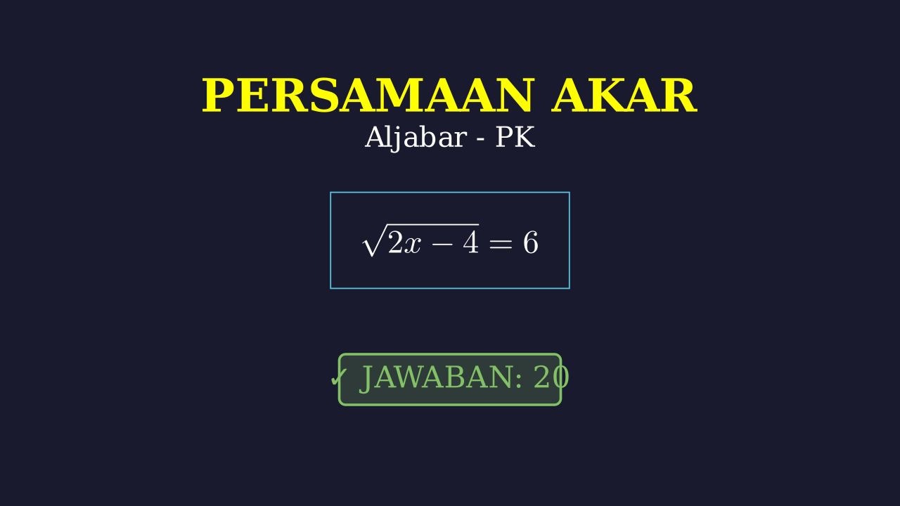 Persamaan Akar Kuadrat