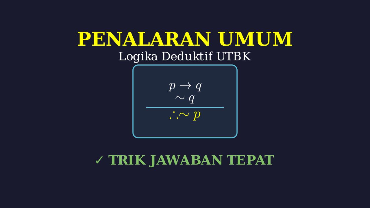 Penalaran Umum UTBK: Silogisme & Modus Tollens