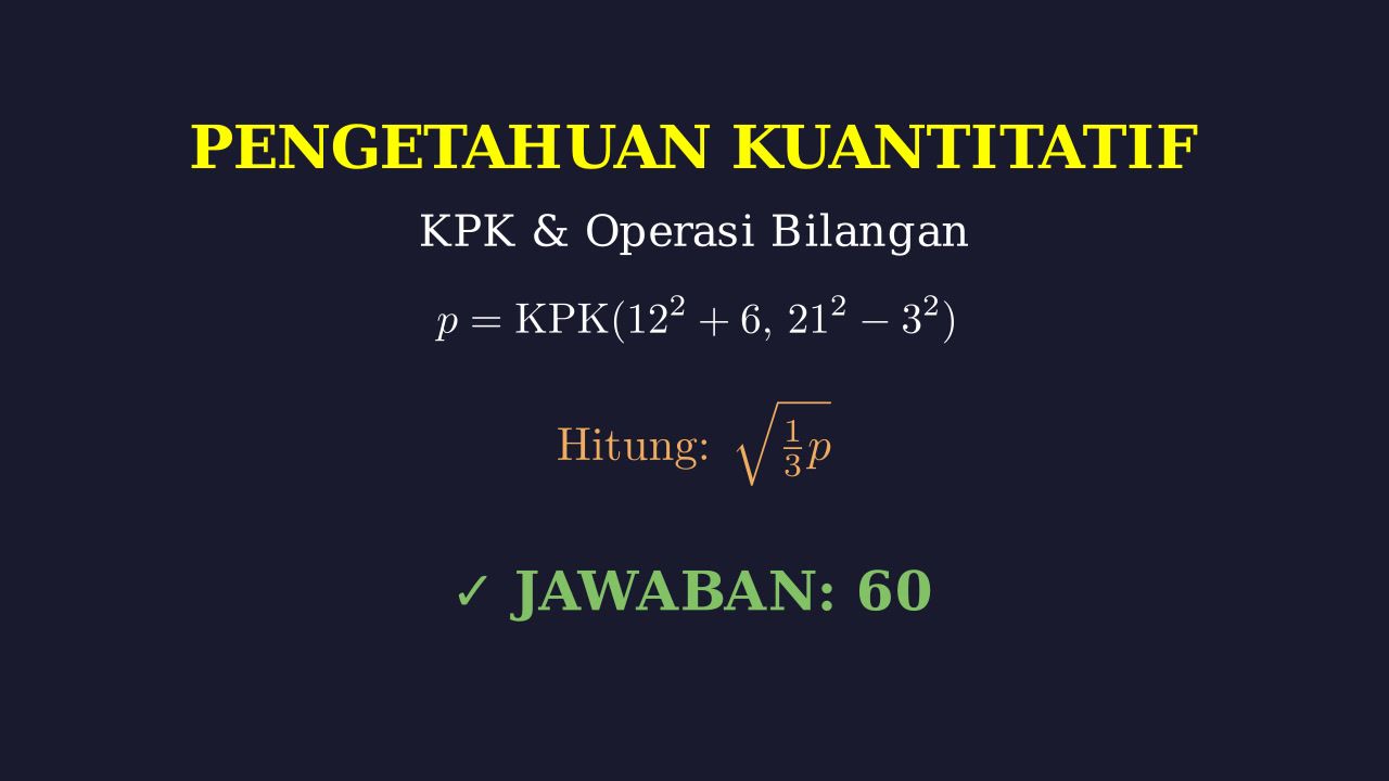 KPK Bilangan Kuadrat dan Akar