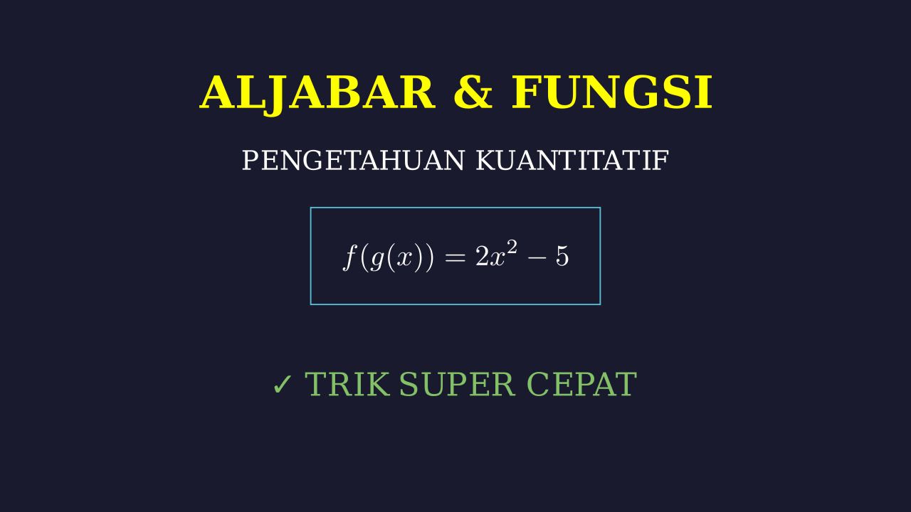 Langkah Penyelesaian Soal Matematika