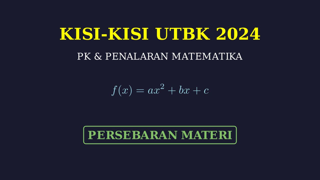 Kisi-kisi UTBK SNBT: Kuantitatif & Penalaran Matematika