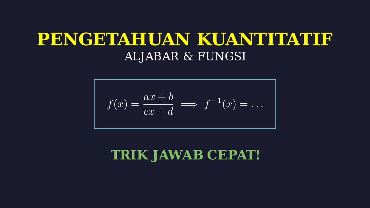 Konsep Dasar dan Cara Cepat
