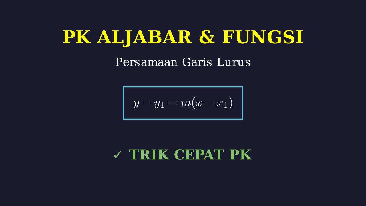 Persamaan Garis Lurus