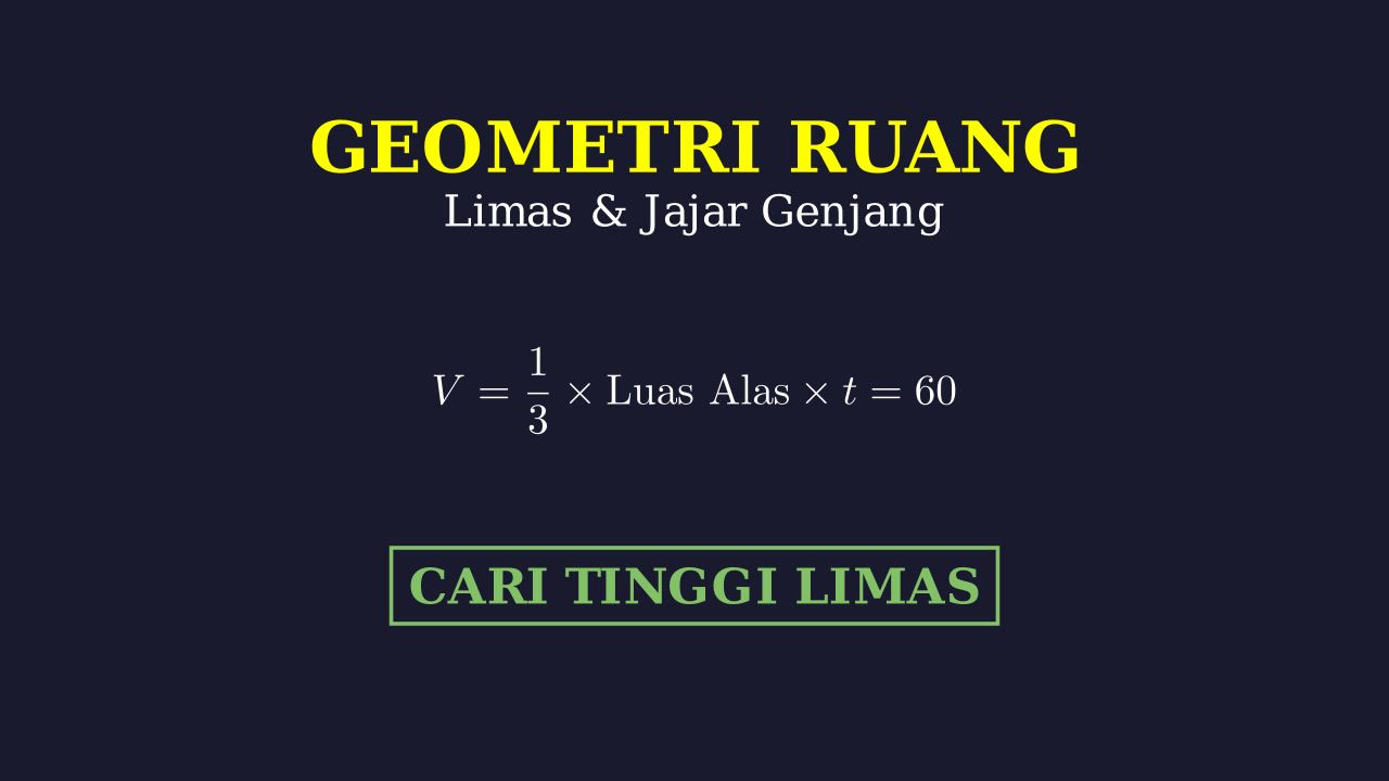 Menentukan Tinggi Limas Alas Jajar Genjang
