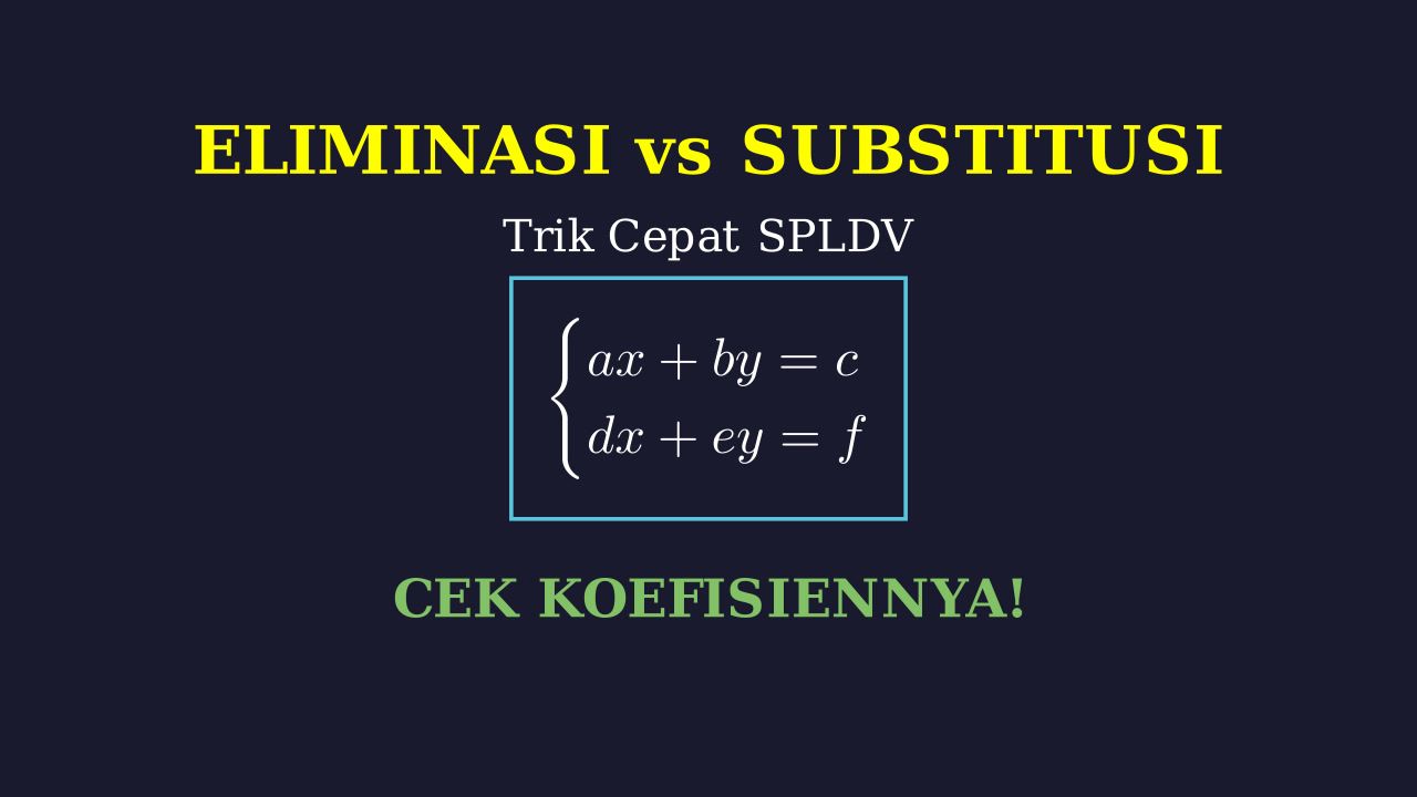 Strategi Memilih Metode SPLDV
