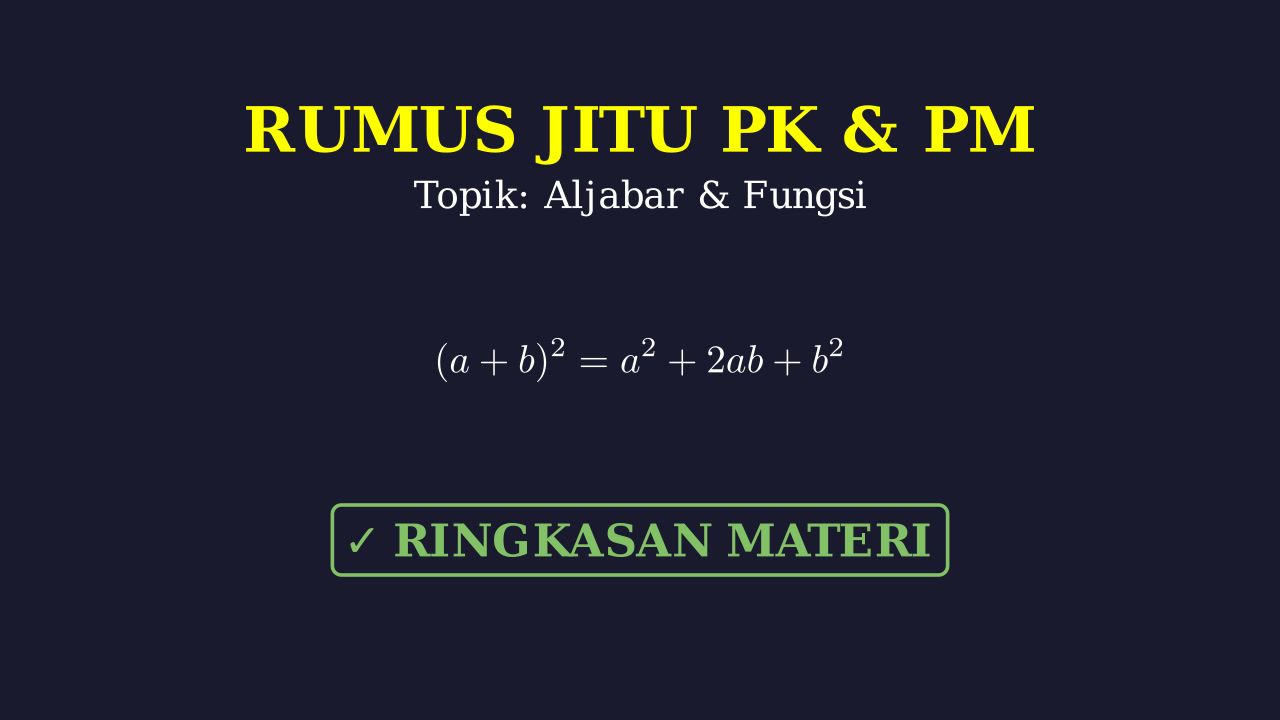 Kumpulan Rumus PK dan PM