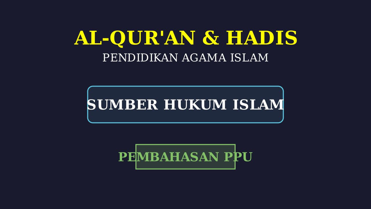 Al-Qur'an dan Hadis: Materi PAI