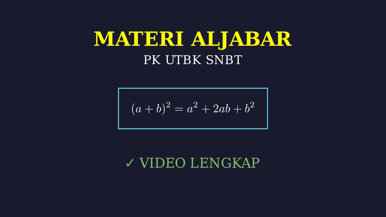 Aljabar: Panduan Lengkap