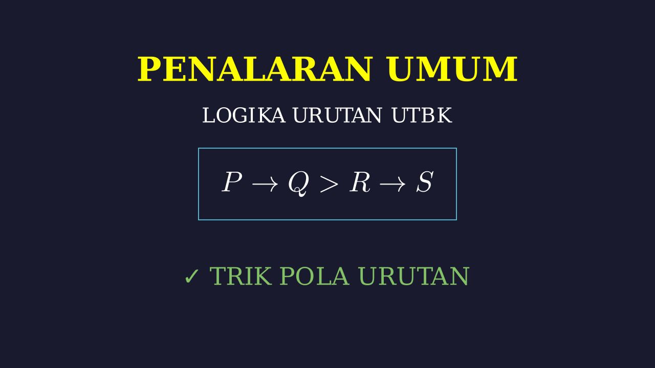 Logika Urutan UTBK: Alur Berpikir