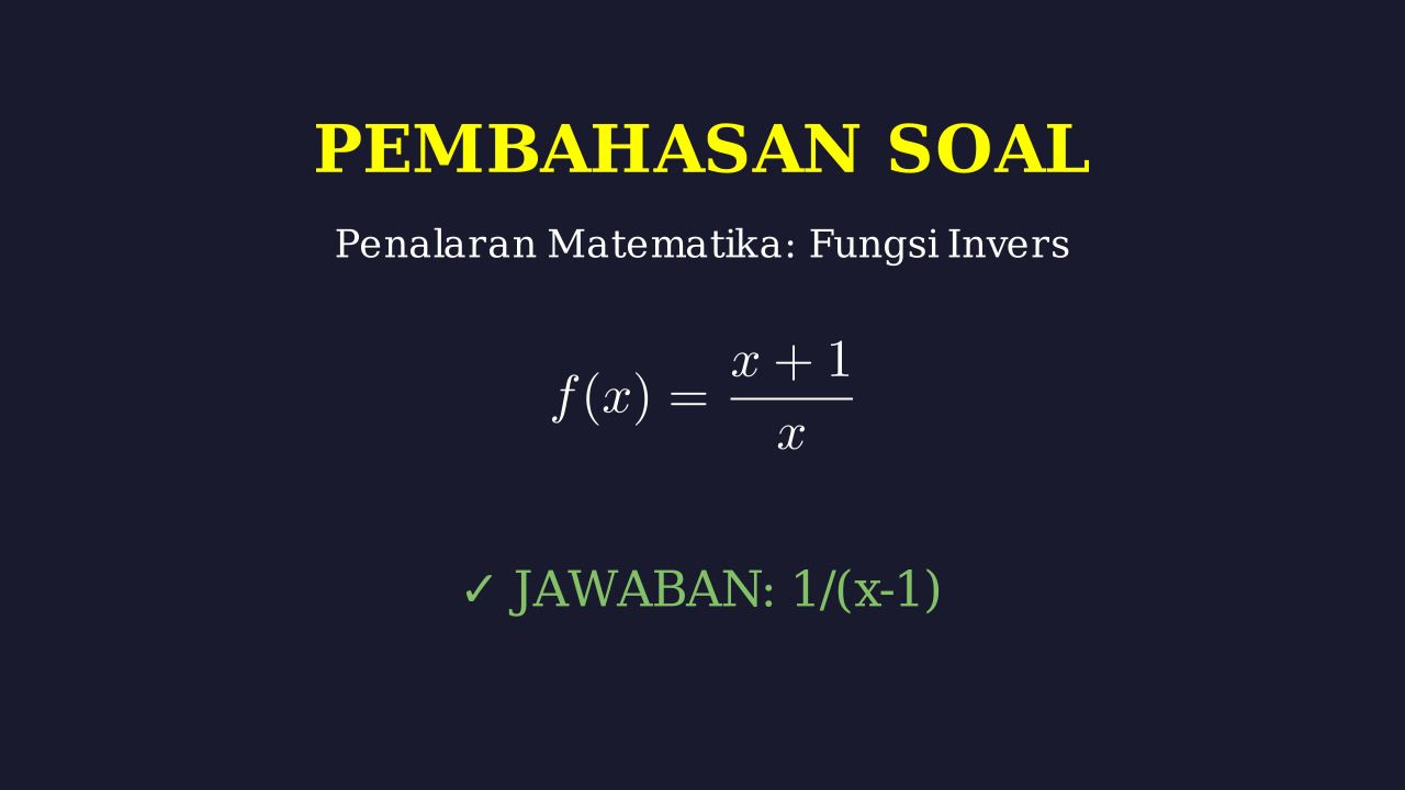 Invers Fungsi Pecahan