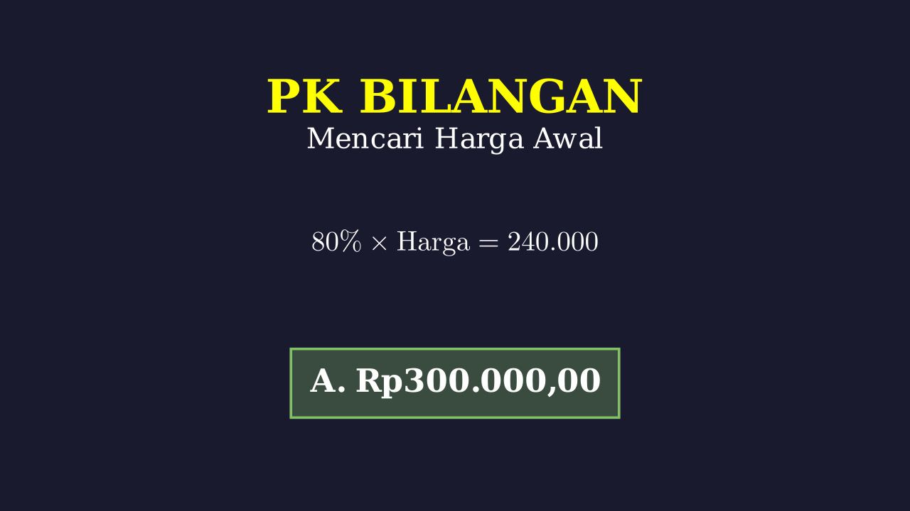 Menghitung Harga Sebelum Diskon