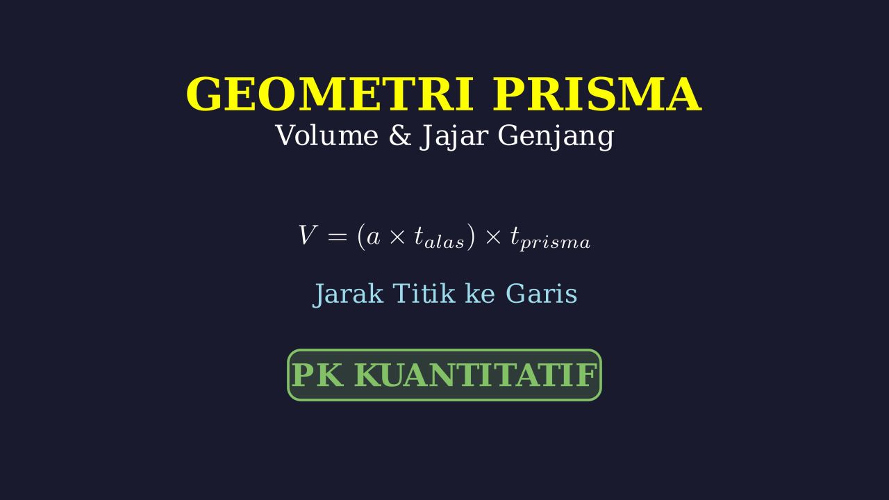 Volume Prisma: Jarak Titik ke Garis