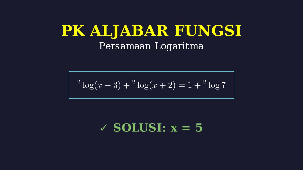 Persamaan Logaritma: Hubungan Kuantitas P dan Q